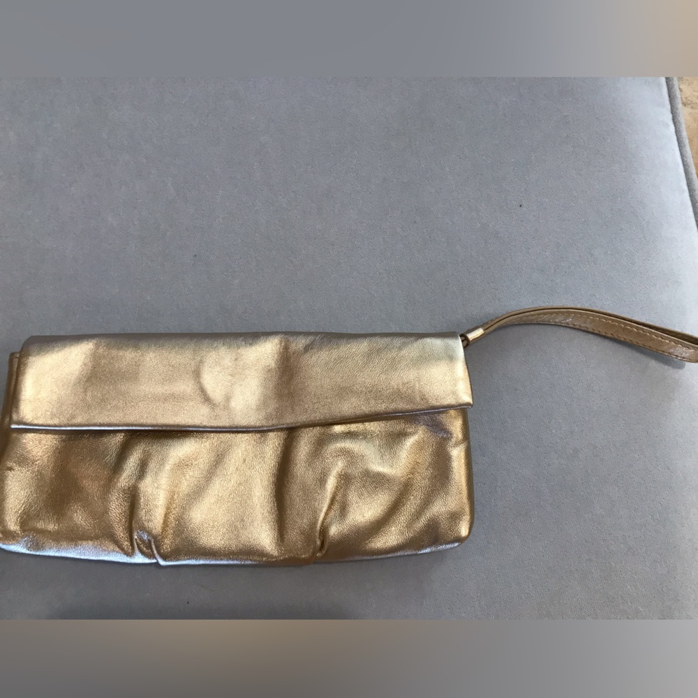 Gold Banana Republic clutch